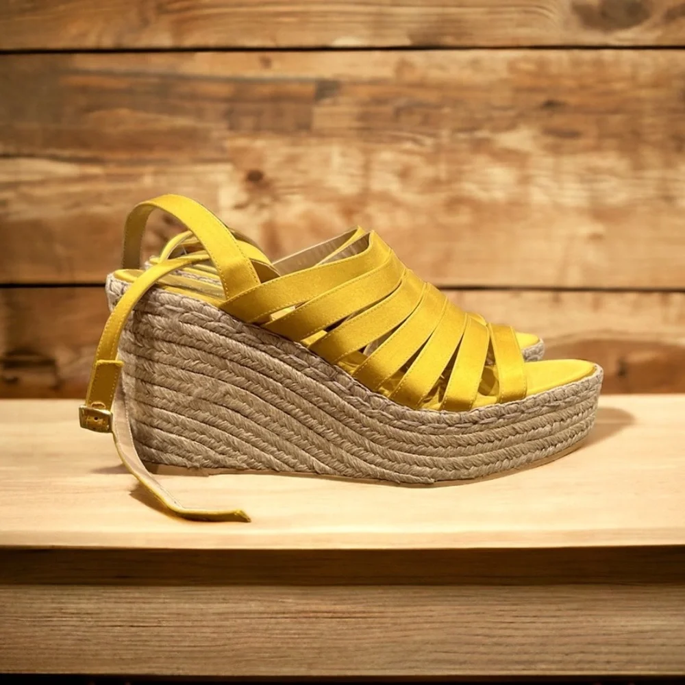 Barneys NY Satin Espadrille Sandals Size 41. NWOT.‎ Never Worn US size 10.5
